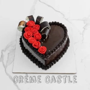 Roses on Chocolate Heart