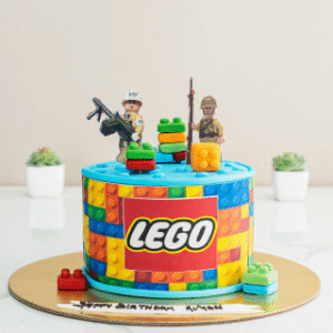 Lego Man Party Cake