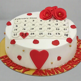 Calendar Anniversary Cake