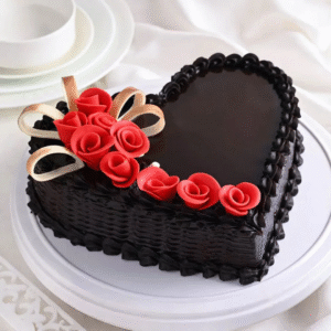 Roses on Chocolate Heart